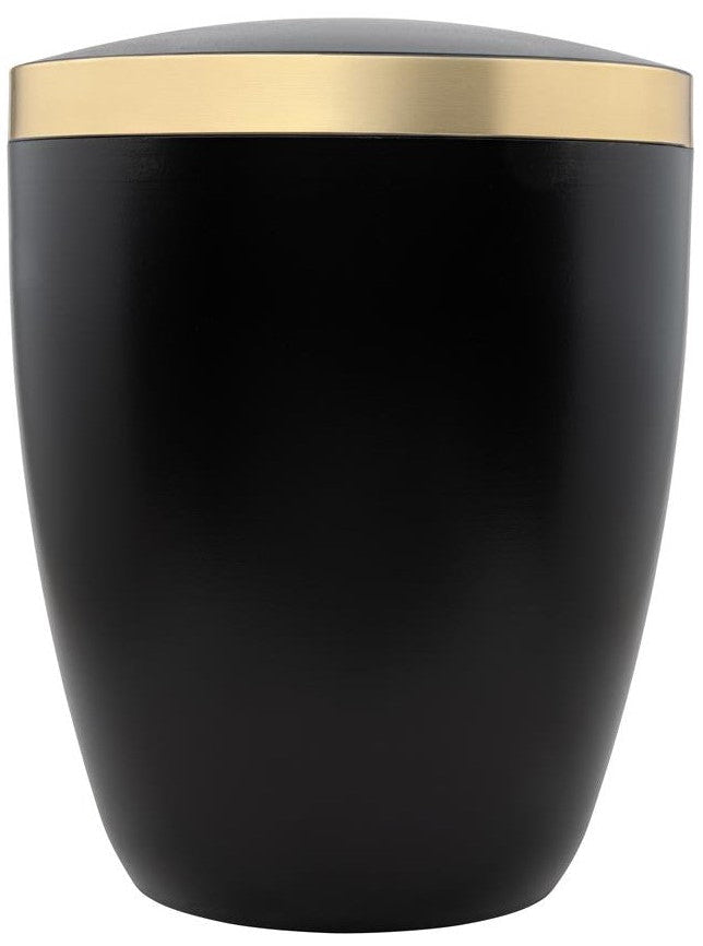 Bio-Naturstoff-Urne - schwarz - Zebrano Dekor Bio-Naturstoff-Urne - schwarz - Zebrano Dekor