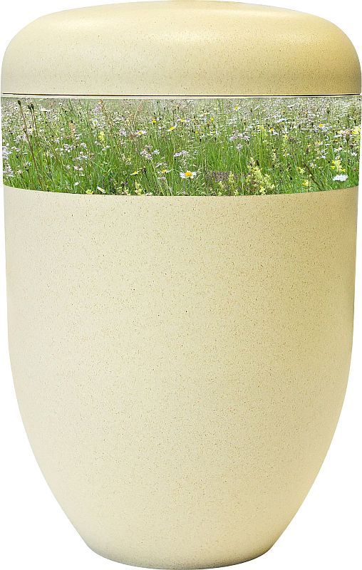 Biourne, sandfarben, Banderole, Blumenwiese