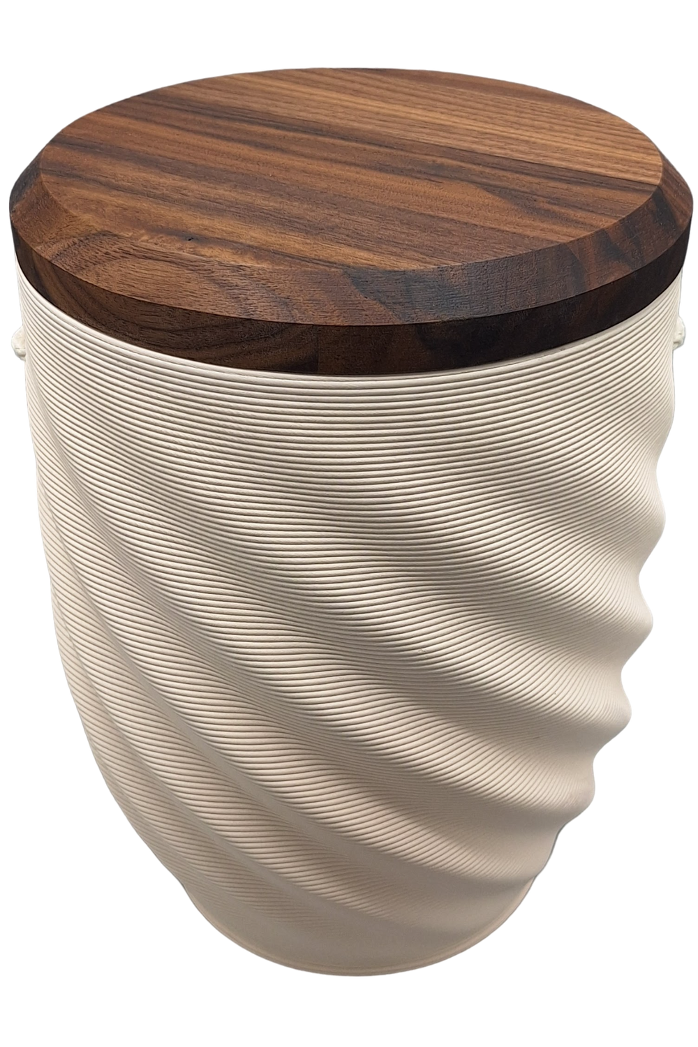 Keramikurne creme, Inspiration, Holzdeckel