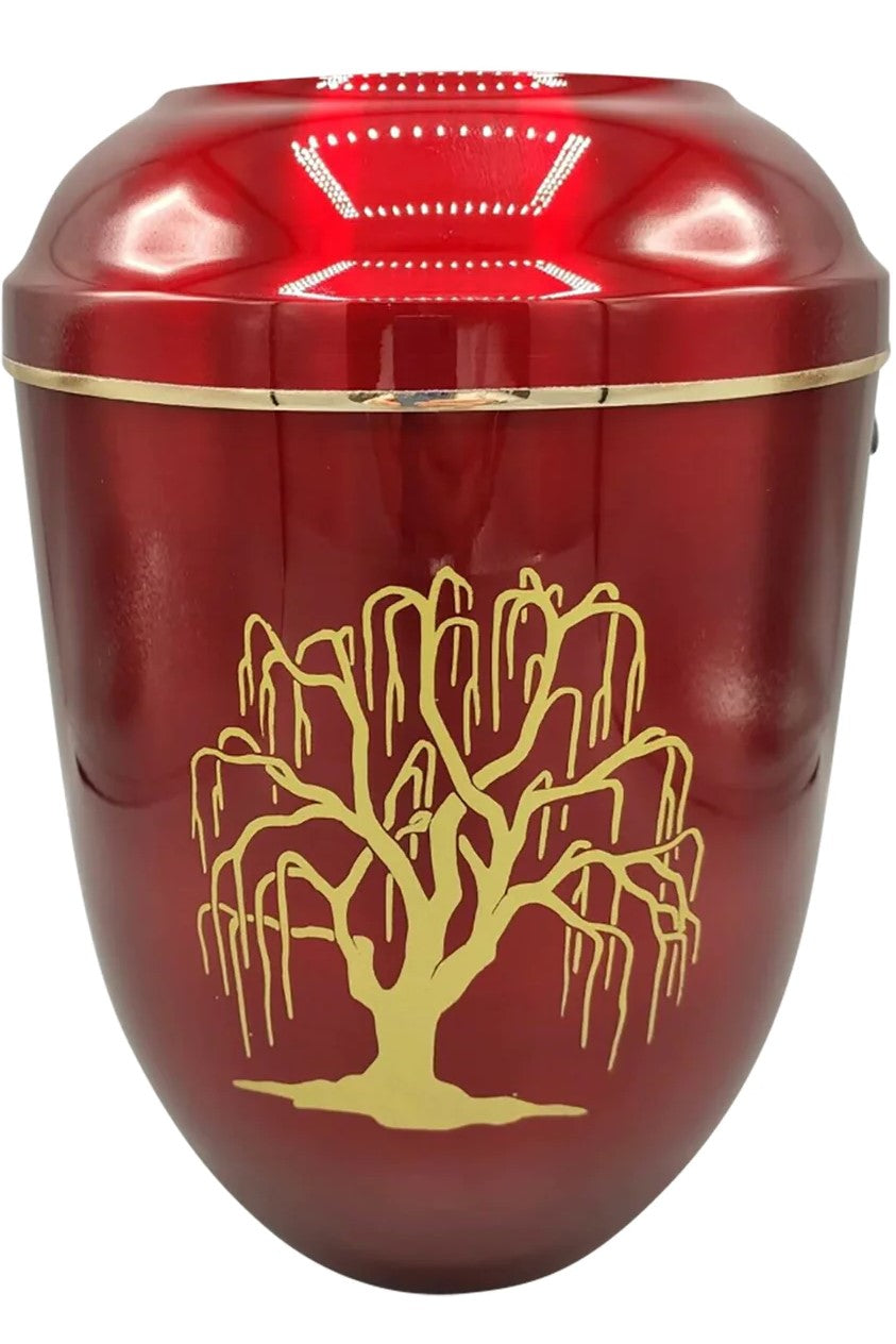 Metallurne rot mit Goldband, Trauerweide