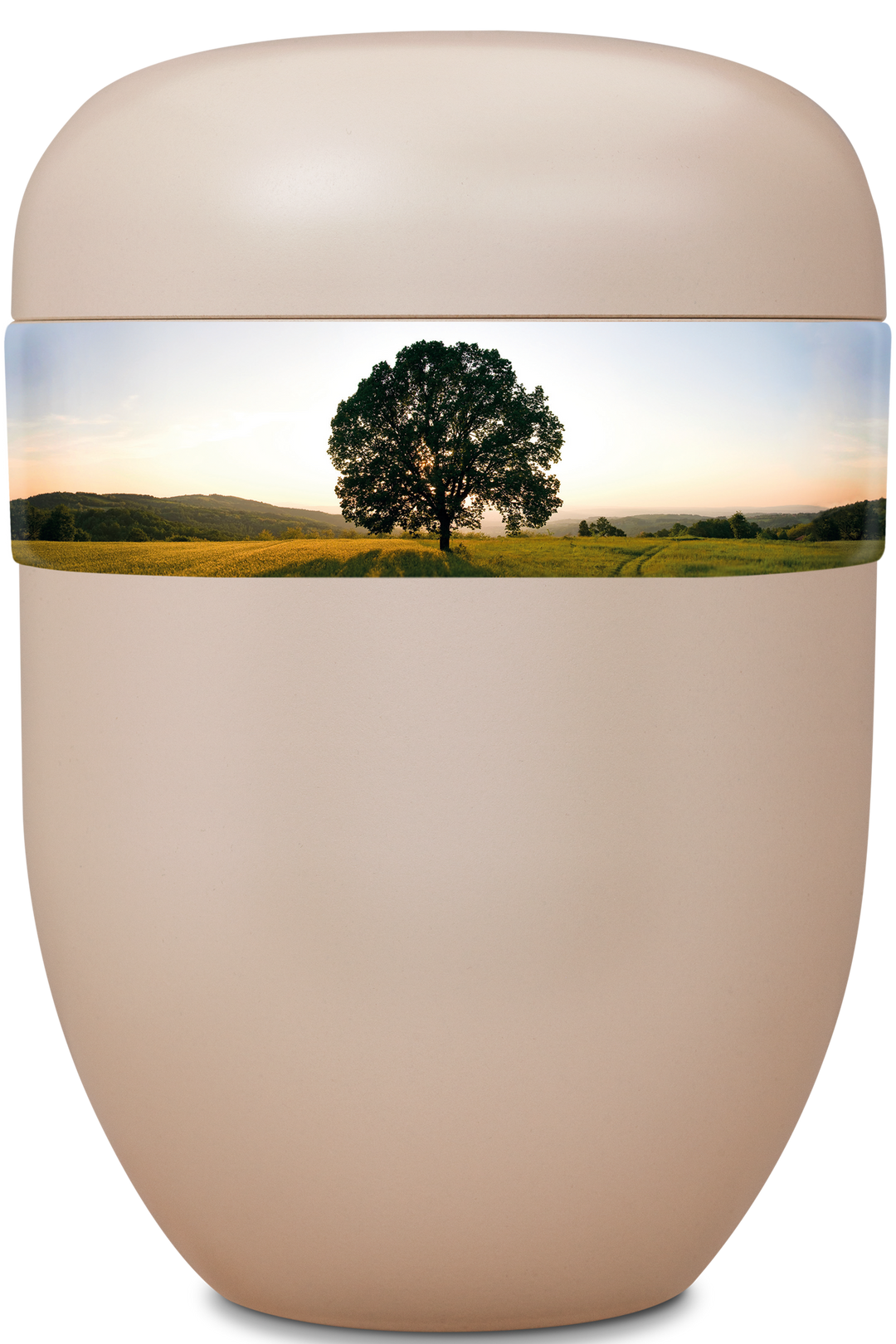 Biourne mit Motiv Baum Landschaft