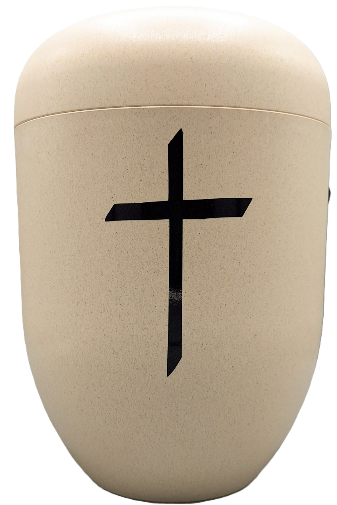 Bio-Urne sandfarben Kreuz