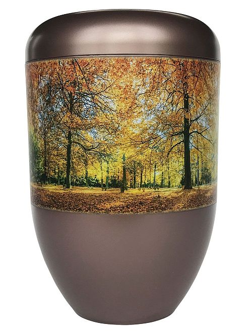 Biourne quarzrose mit Motiv Wald
