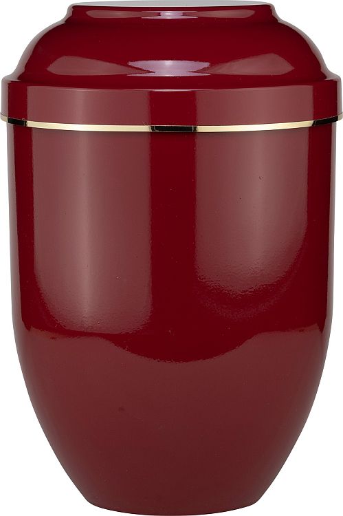 Bio-Urne rot mit Goldband