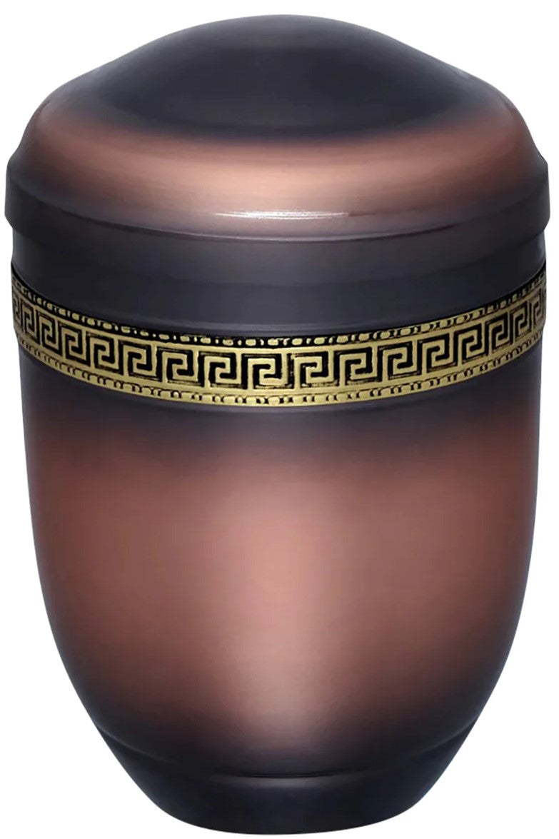 Metallurne kupferfarbig mit Mäanderband