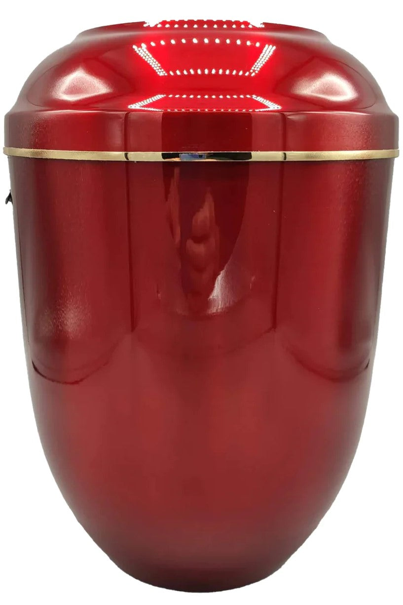 Metallurne rot mit Goldband, schlicht