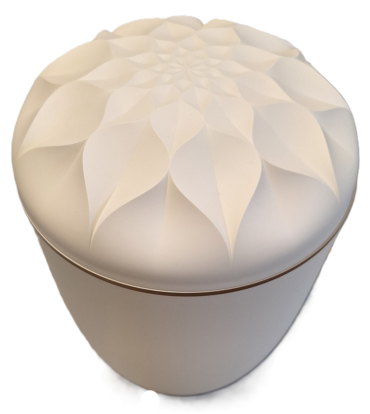 Bio-Urne in creme "Apfelblüte"