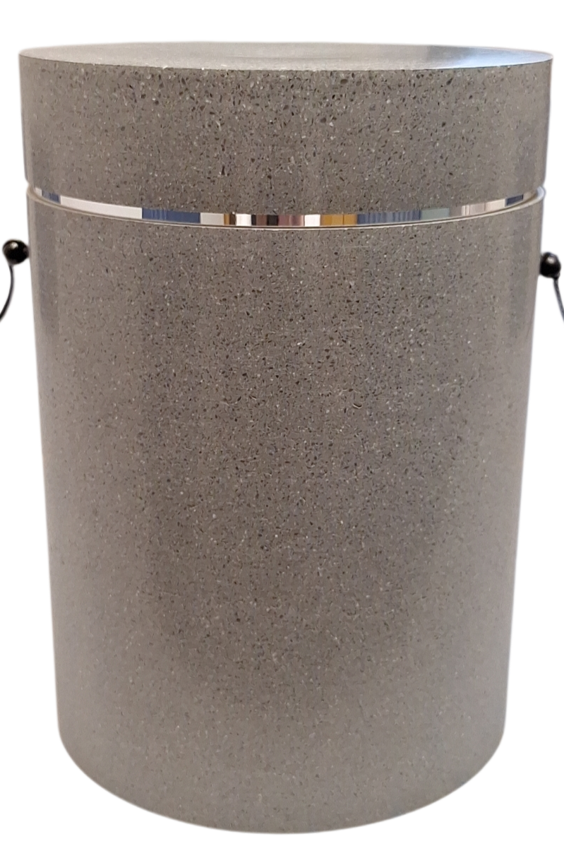 Bio-Urne Steinoberfläche grau