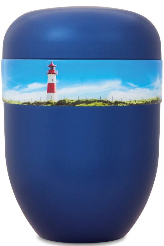 Bio-Urne blau, Leuchtturm