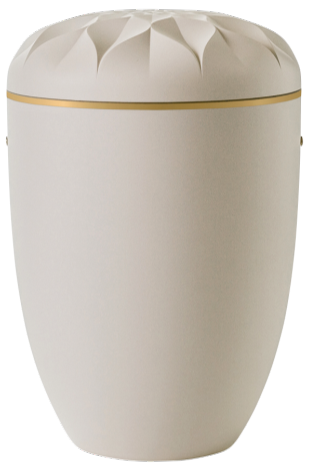 Bio-Urne in creme "Apfelblüte"